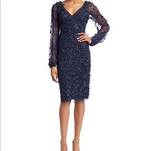 Glamorously embellished cocktail dress *navy blue*